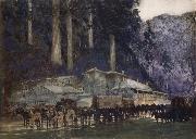William Blamire Young When the hore team came to Walhalla France oil painting reproduction